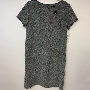 Wear About dress SZ 14 grey & white office business wear classic pleat front